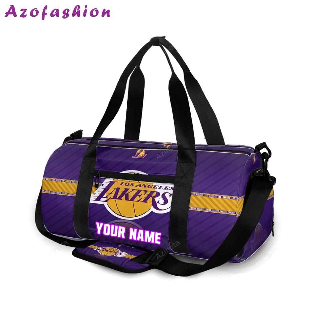 Los angeles lakers emblem v57 personalized name travel bag gym bag 1678 Travel Bag