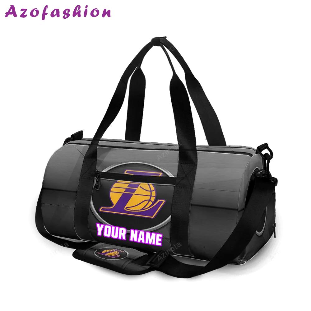 Los angeles lakers emblem v64 personalized name travel bag gym bag 1686 Travel Bag