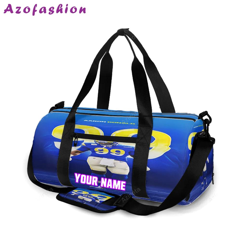 Los angeles rams aaron donald3 personalized name travel bag gym bag 1210 Travel Bag