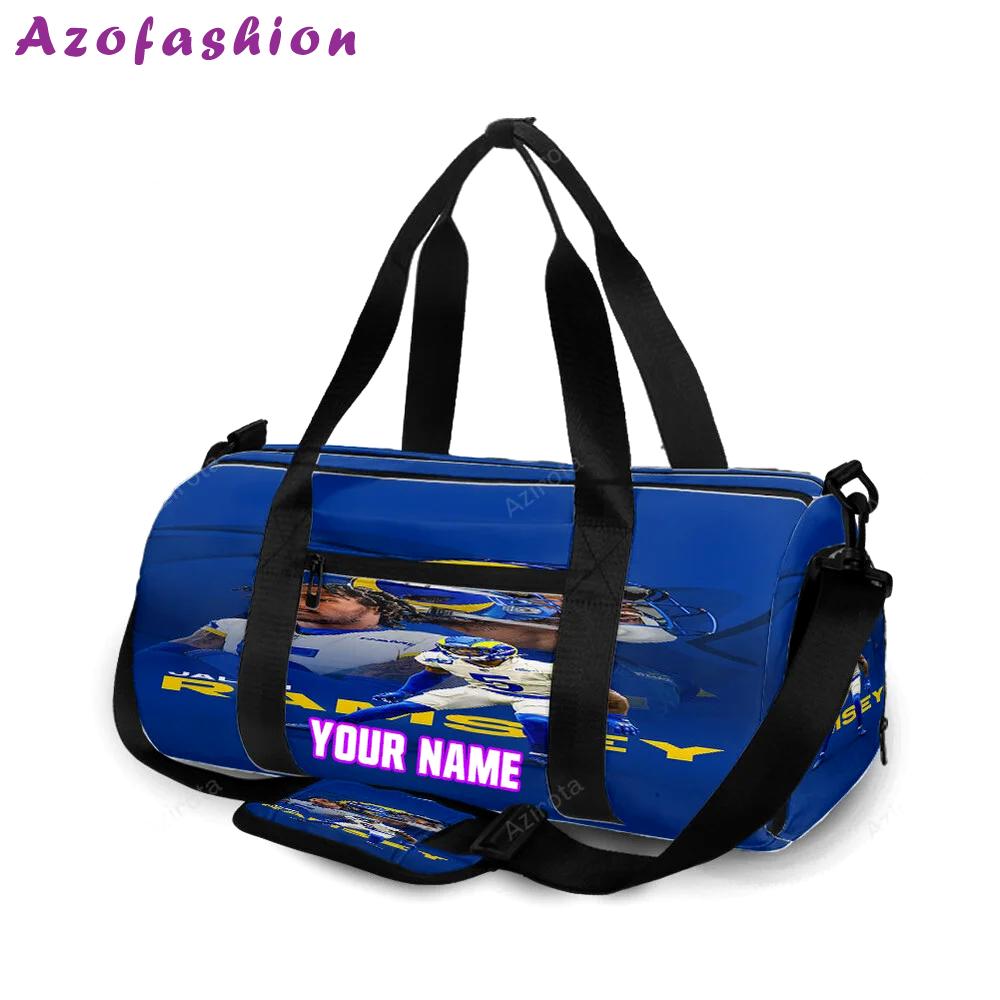 Los angeles rams jalen ramsey2 personalized name travel bag gym bag 956 Travel Bag