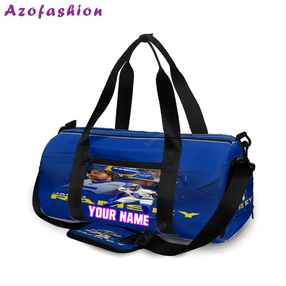 Los angeles rams jalen ramsey5 personalized name travel bag gym bag 835 Travel Bag