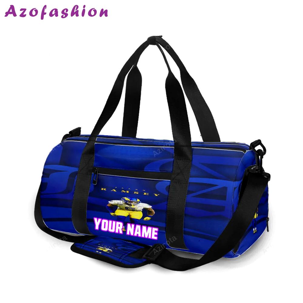 Los angeles rams jalen ramsey6 personalized name travel bag gym bag 888 Travel Bag