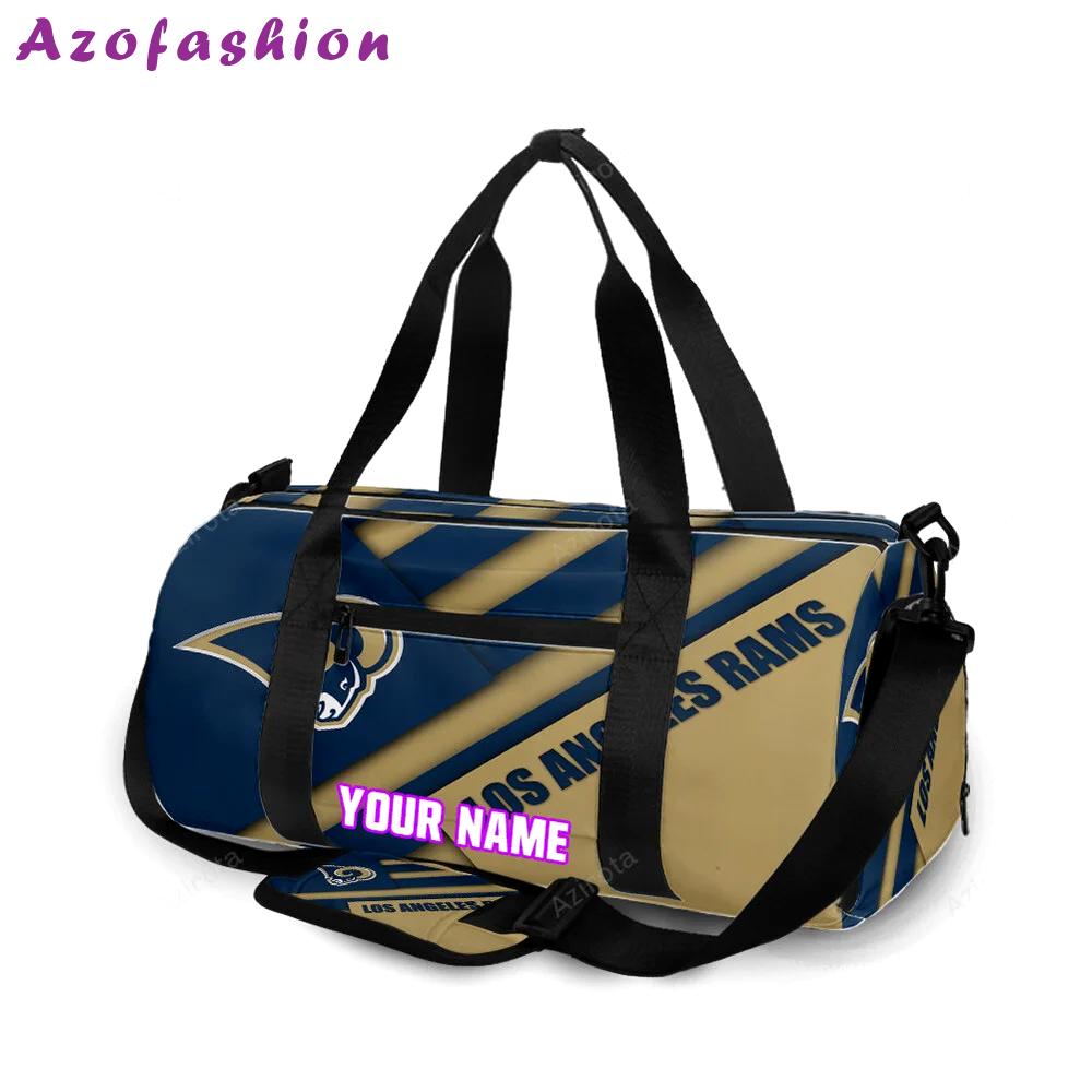 Los angeles rams name yellow navy personalized name travel bag gym bag 1470 Travel Bag