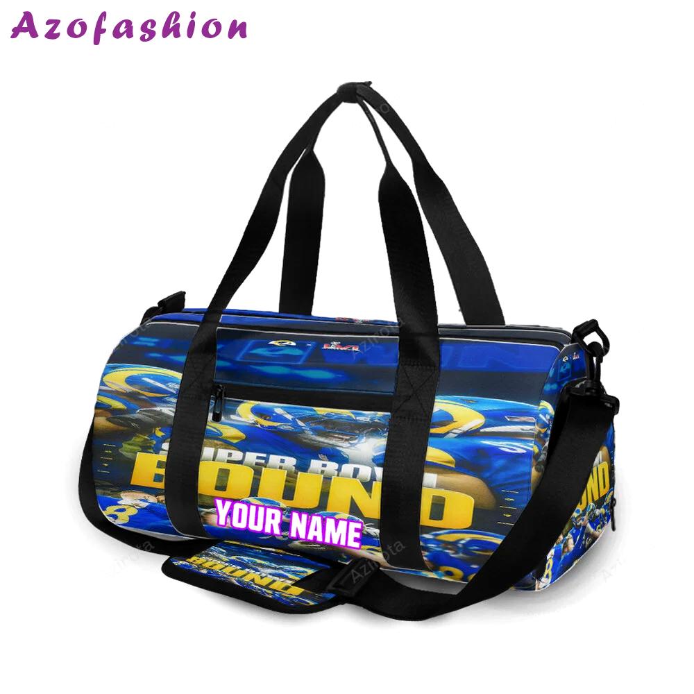 Los angeles rams super bowl bound personalized name travel bag gym bag 1480 Travel Bag