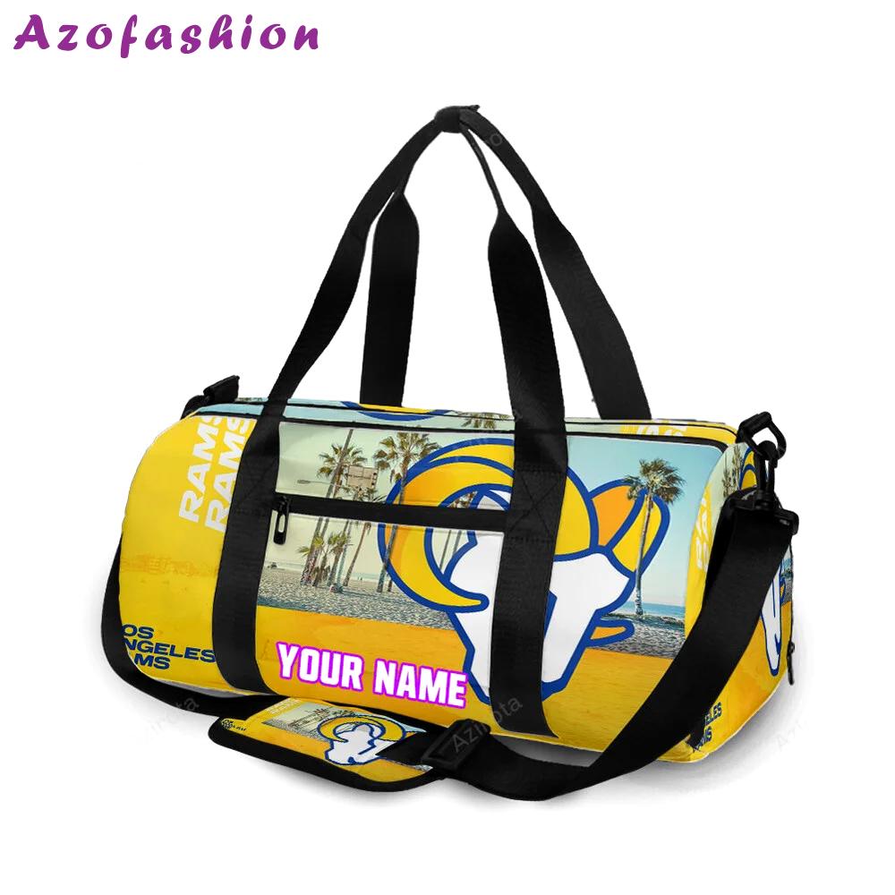 Los angeles rams yellow beach personalized name travel bag gym bag 2103 Travel Bag
