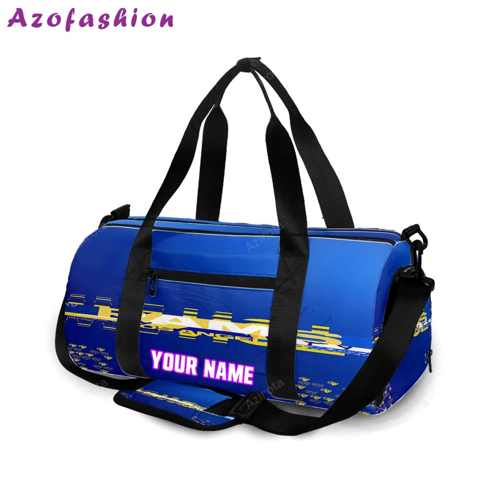 Los angeles rams yellow rams blue2 personalized name travel bag gym bag 1583 Travel Bag