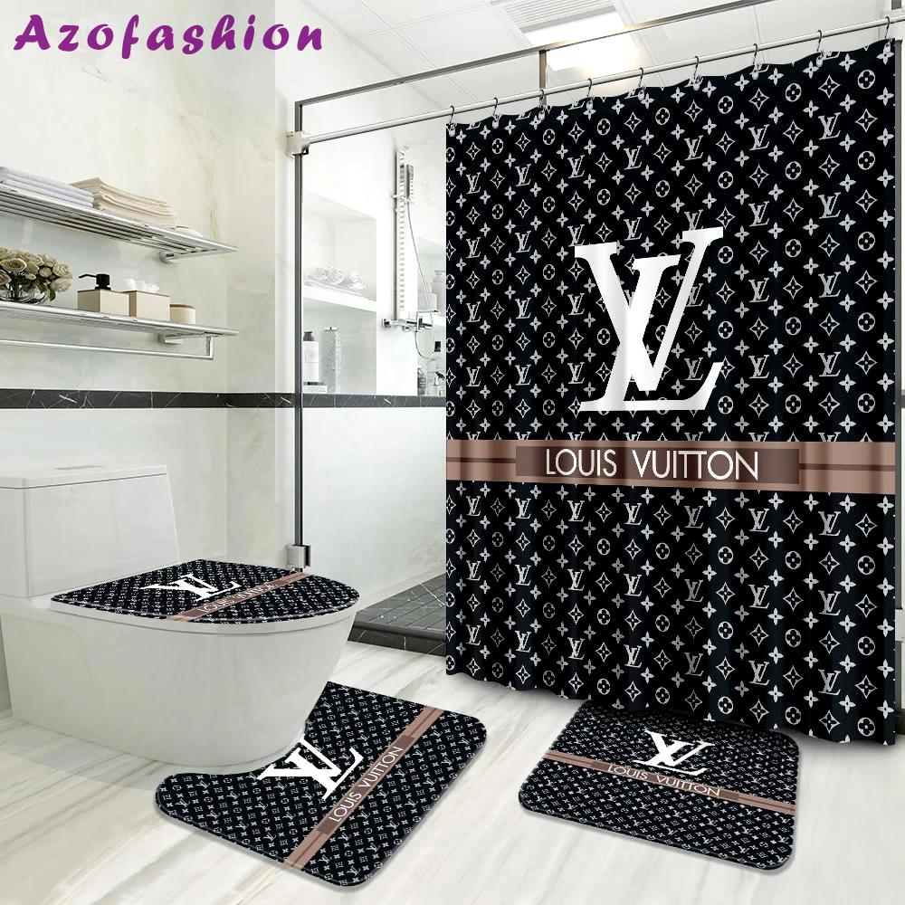 Louis vuitton bathroom set bath mat hypebeast home decor luxury fashion brand Bathroom Set