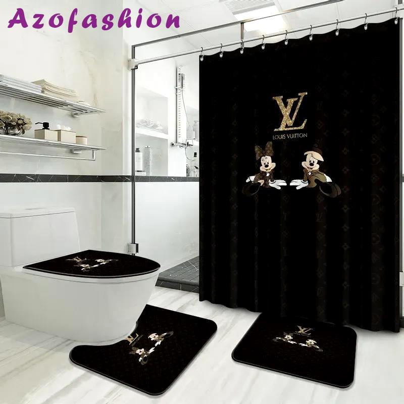 Louis vuitton bathroom set hypebeast luxury fashion brand bath mat home decor Bathroom Set