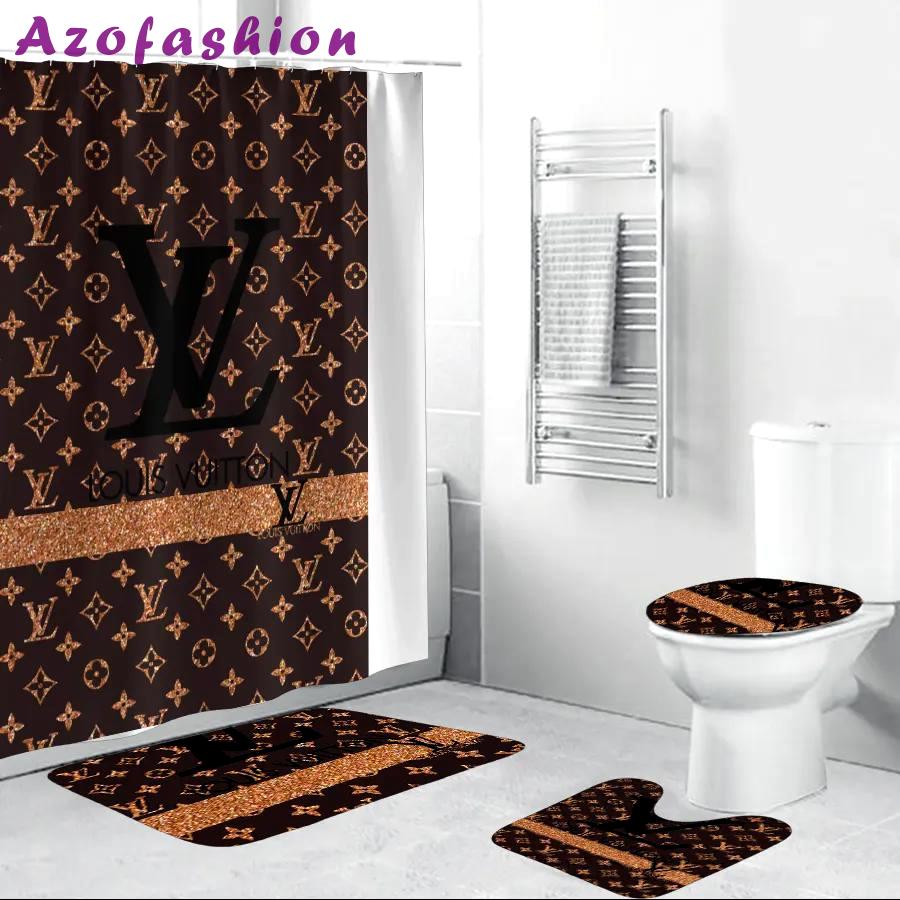 Louis vuitton bathroom set hypebeast luxury fashion brand home decor bath mat Bathroom Set
