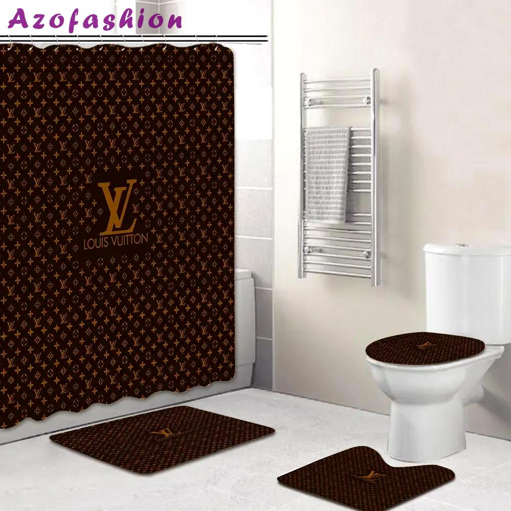 Louis vuitton brown luxury brand limited fashion bathroom set home decor Bathroom Set