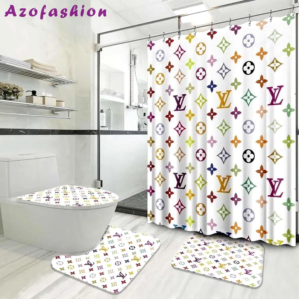 Louis vuitton hypebeast bath mat home decor bathroom sets luxury fashion brand Bathroom Set