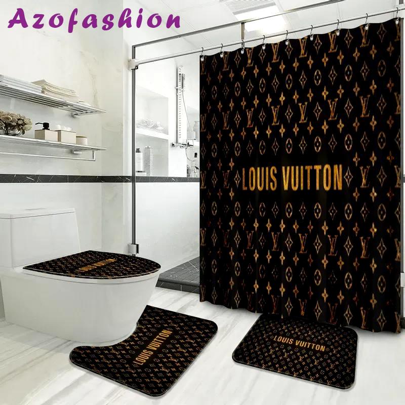 Louis vuitton hypebeast luxury fashion brand bath mat bathroom sets home decor Bathroom Set