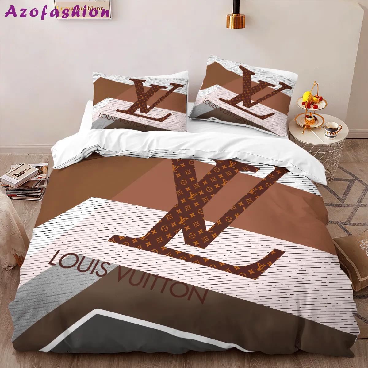 Louis vuitton logo type 801 Bedding Sets bed linen duvet bedspread luxury ideas covers sheets hyperbeast Bedroom bedclothes premium fashion brand home decor blankets