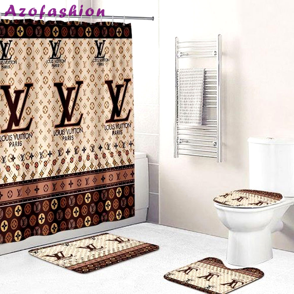 Louis vuitton lv home decor luxury fashion brand bath mat hypebeast bathroom sets Bathroom Set