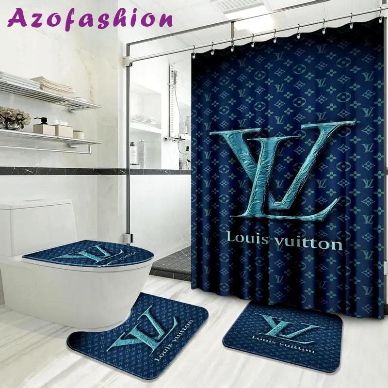 Louis vuitton lv louis vuitton bathroom set hypebeast home decor bath mat luxury fashion brand Bathroom Set