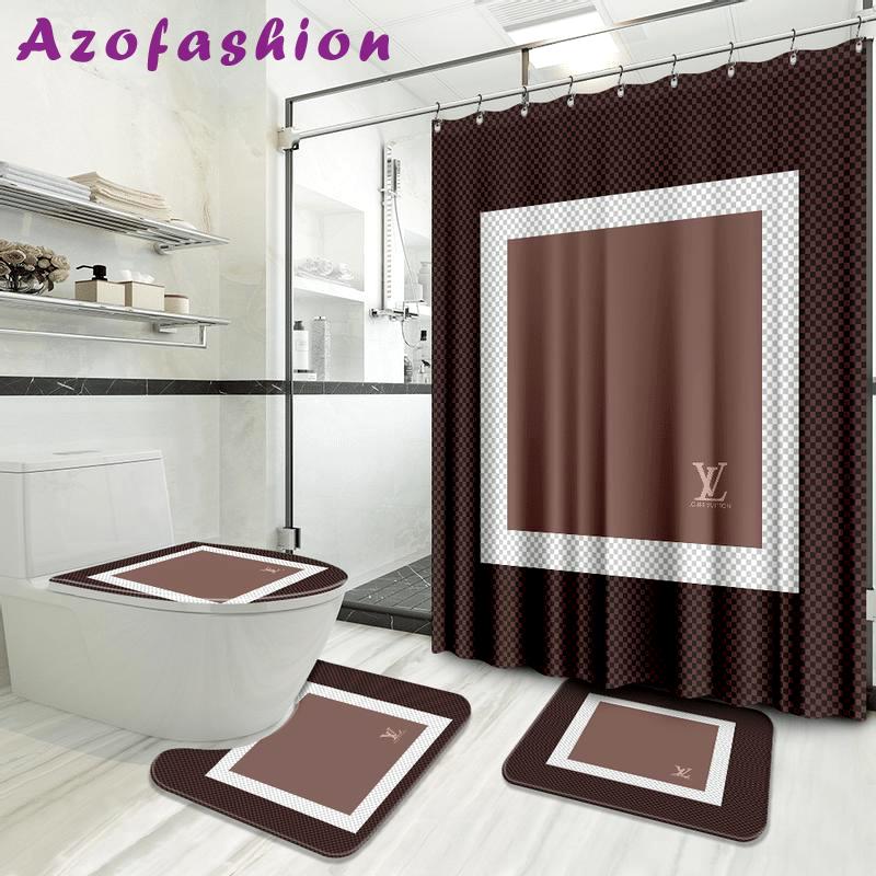 Louis vuitton new hypebeast luxury fashion brand bath mat home decor bathroom sets Bathroom Set