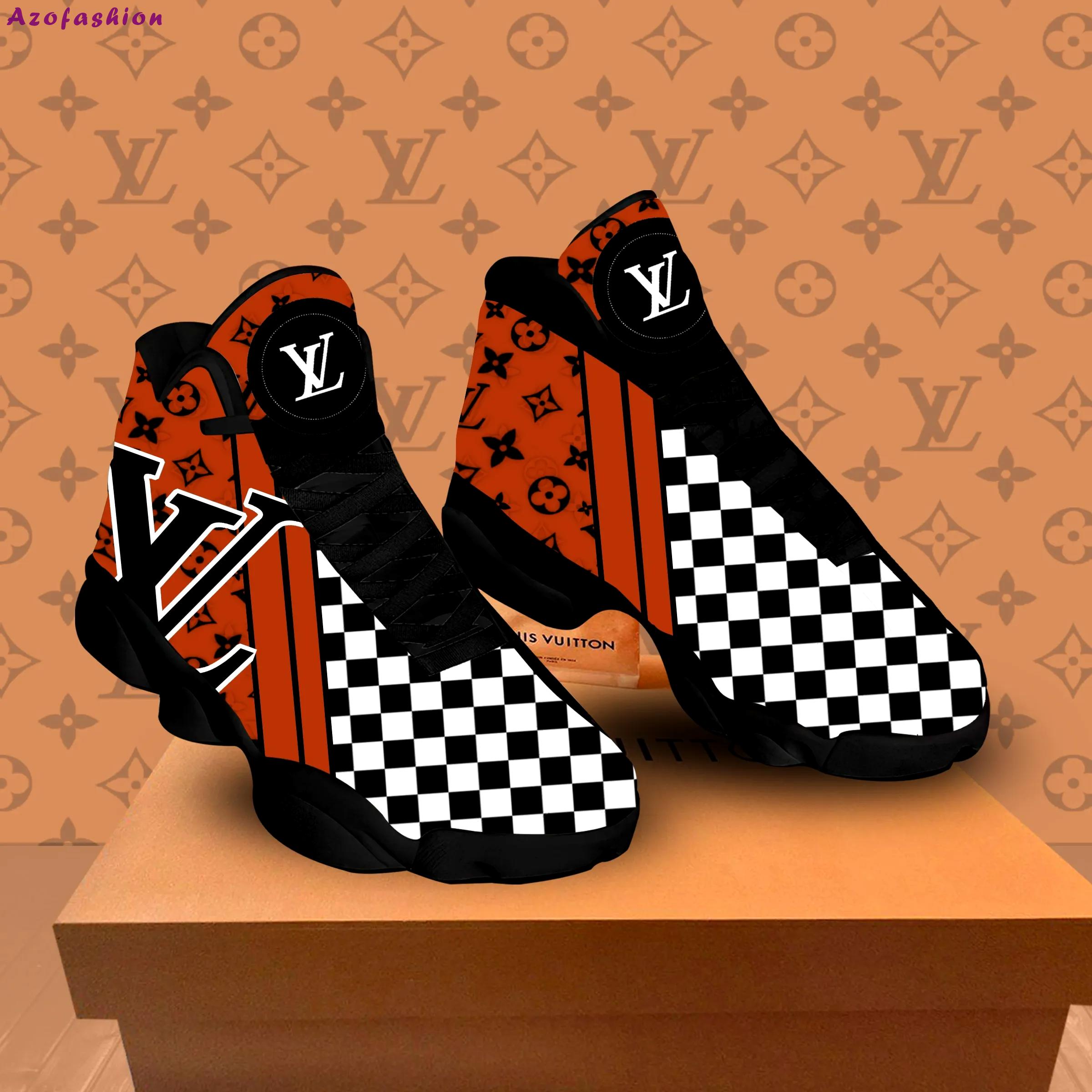 Louis vuitton orange blacks best louis vuitton l-jd13 Air Jordan 13 For Fans Gifts For Men Women Shoes Sneakers Full Size