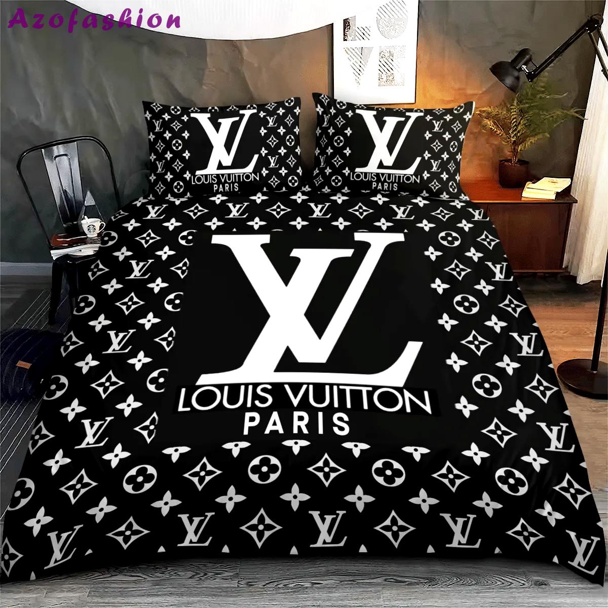 Louis vuitton paris logo type 1119 Bedding Sets bedspread sheets covers luxury ideas home decor blankets hyperbeast Bedroom bed linen duvet premium fashion brand bedclothes