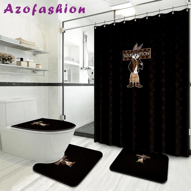 Louis vuitton rabbit bath mat home decor hypebeast bathroom sets luxury fashion brand Bathroom Set