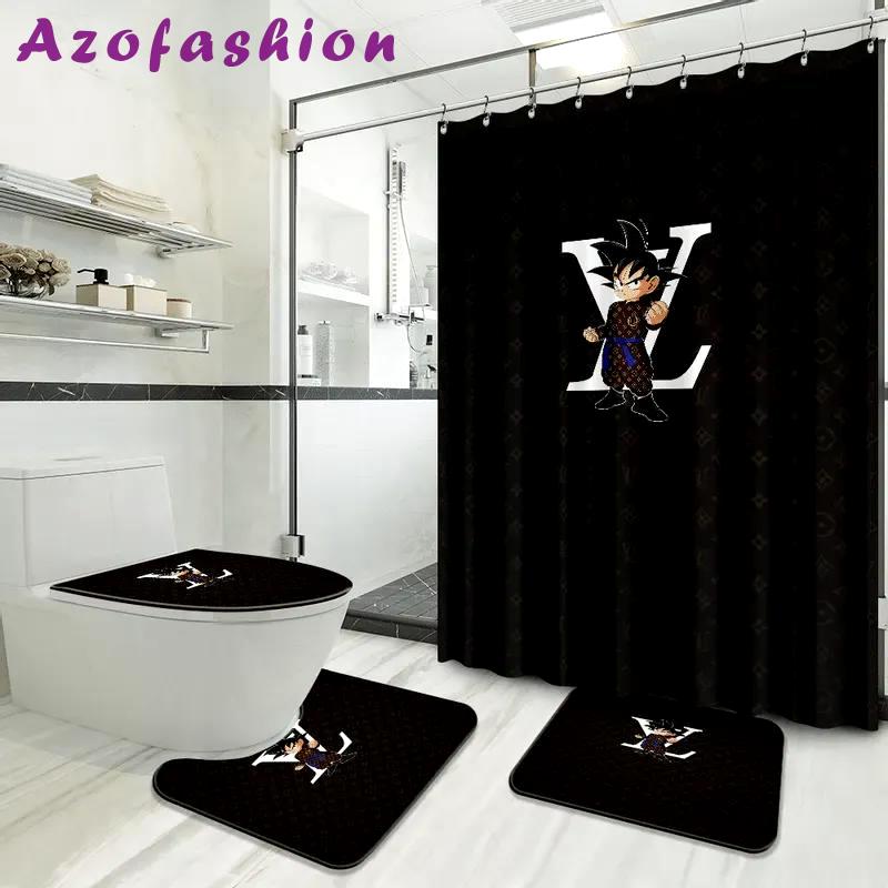 Louis vuitton songoku black fashion limited luxury brand bathroom set home decor Bathroom Set