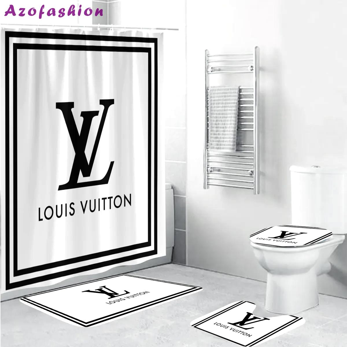 Louis vuitton white bathroom sets bath mat home decor hypebeast luxury fashion brand Bathroom Set