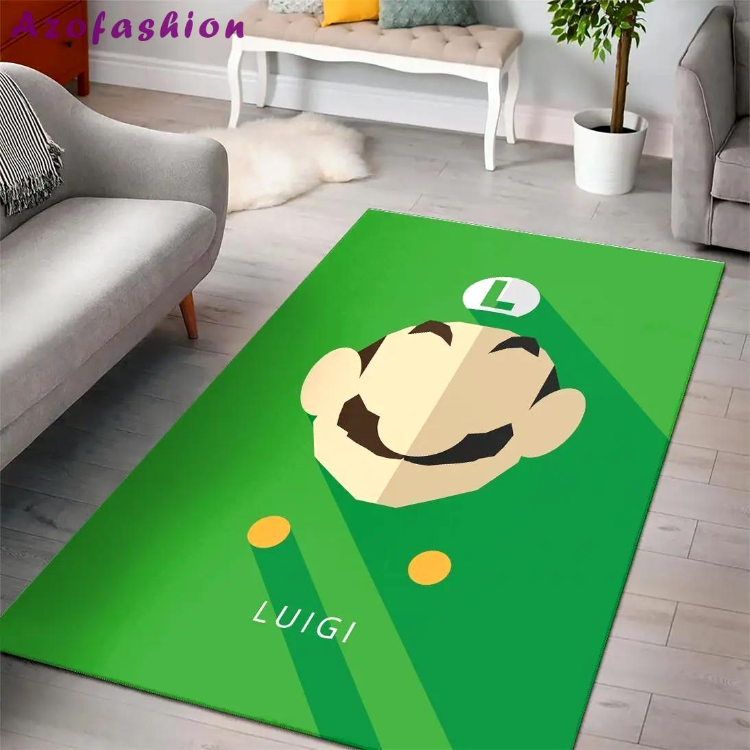 Luigi logo gaming collectiion area rugs living room carpet rug regtangle carpet floor decor home decor Rectangle Rug
