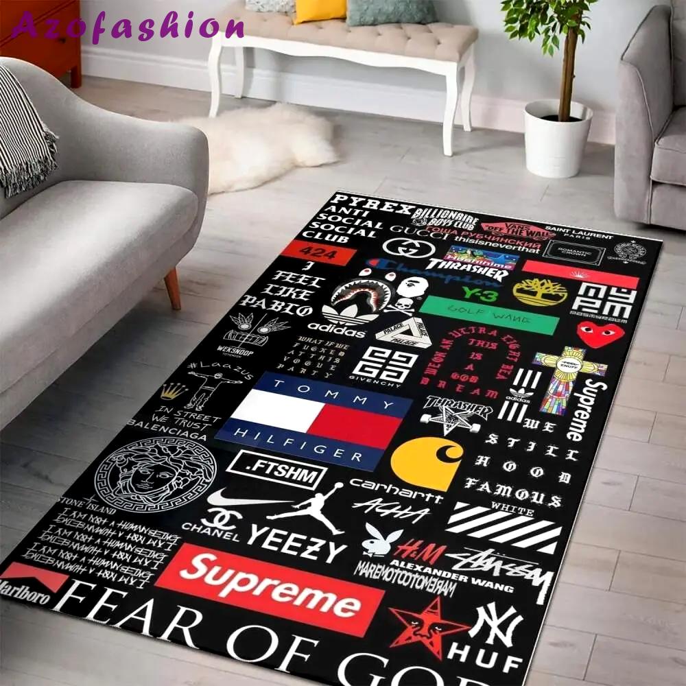 Luxurious fashion brands area rug hypebeast fashion brand living room carpet rug regtangle carpet floor decor home decor Rectangle Rug