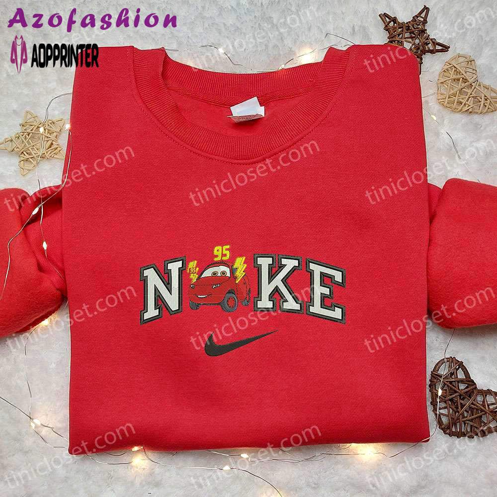 Maddy mcgear x nike cartoon embroidered sweatshirt: disney characters & nike inspired shirt Embroidered Shirt