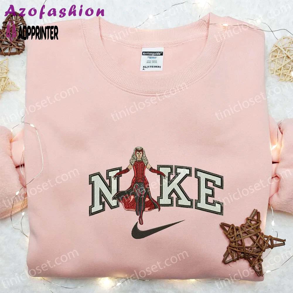 Marvel scarlet witch x nike movie embroidered shirt sweatshirt & hoodie – custom marvel universe embroidery Embroidered Shirt