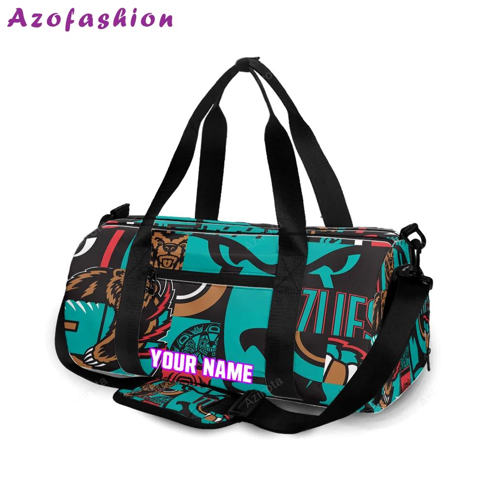 Memphis grizzlies emblem colleage personalized name travel bag gym bag 543 Travel Bag