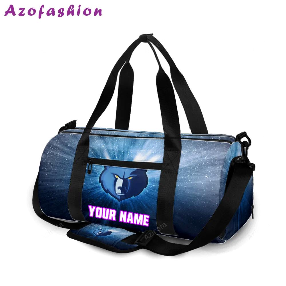 Memphis grizzlies emblem galaxy personalized name travel bag gym bag 583 Travel Bag