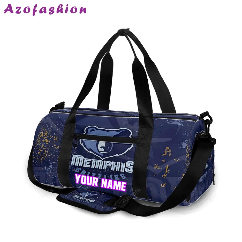 Memphis grizzlies emblem v4 personalized name travel bag gym bag 1816 Travel Bag