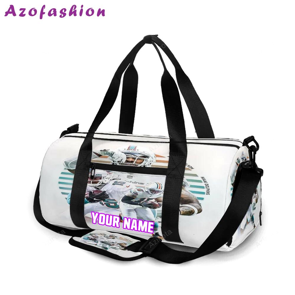 Miami dolphins albert wilson1 personalized name travel bag gym bag 930 Travel Bag