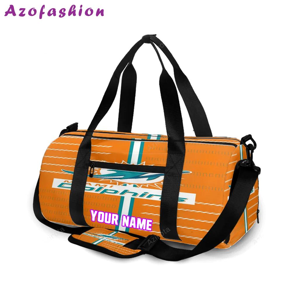 Miami dolphins logo 10 personalized name travel bag gym bag 2082 Travel Bag