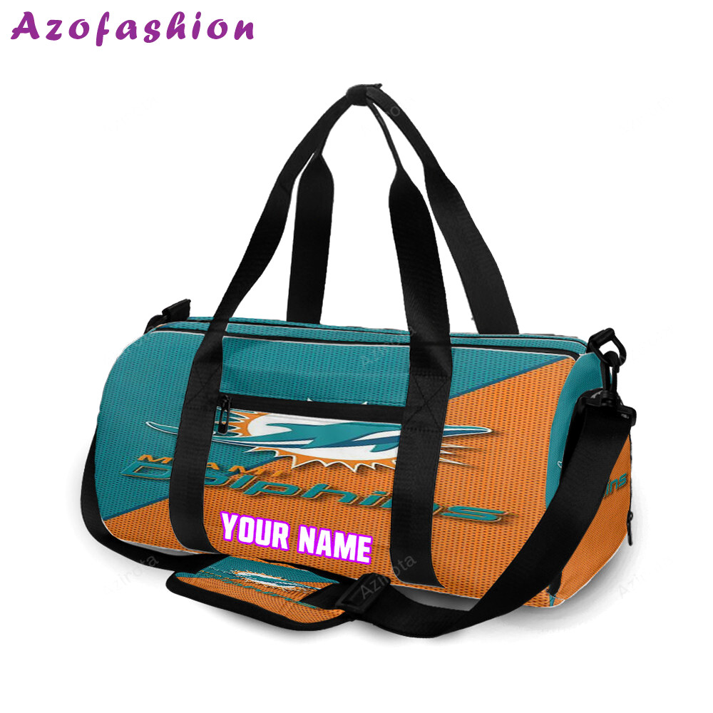 Miami dolphins logo 9 personalized name travel bag gym bag 1538 Travel Bag