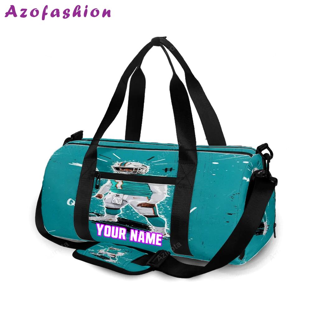 Miami dolphins tua tagovailoa5 personalized name travel bag gym bag 159 Travel Bag