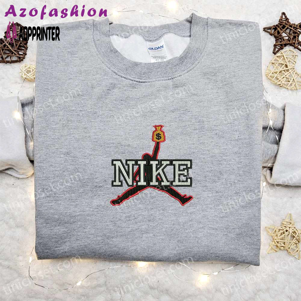 Michael jordan x nike embroidered t-shirt: best nike inspired gift for him Embroidered Shirt