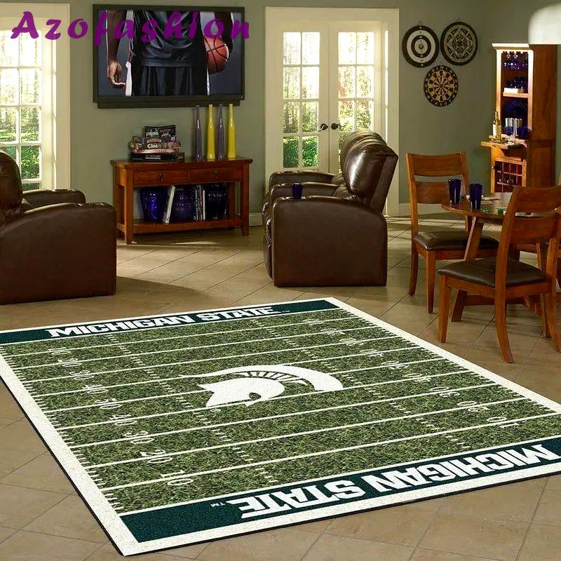 Michigan state home field area rug football team logo carpet living room rugs rug regtangle carpet floor decor home decor Rectangle Rug