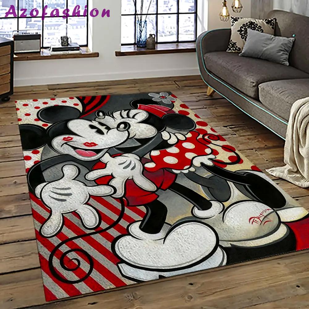 Mickey mouse characters cartoon movie carpet rectangle area rug for living room bedroom decor mme14 Rectangle Rug