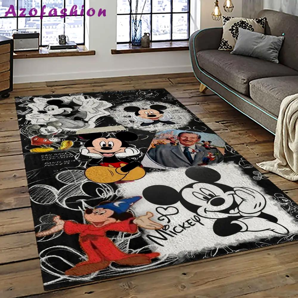 Mickey mouse characters cartoon movie carpet rectangle area rug for living room bedroom decor mme44 Rectangle Rug