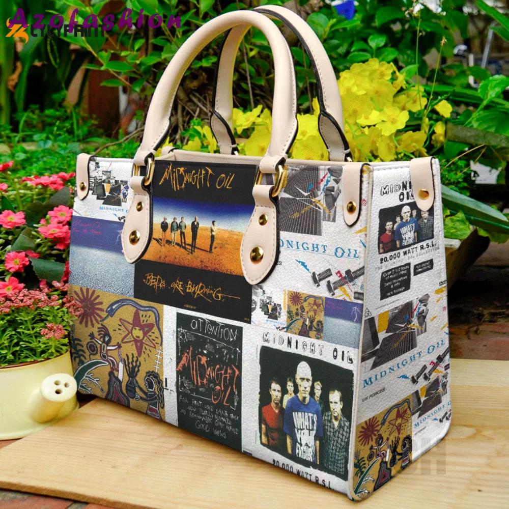 Midnight oil leather bag for women gift 1972 Women Leather Hand Bag