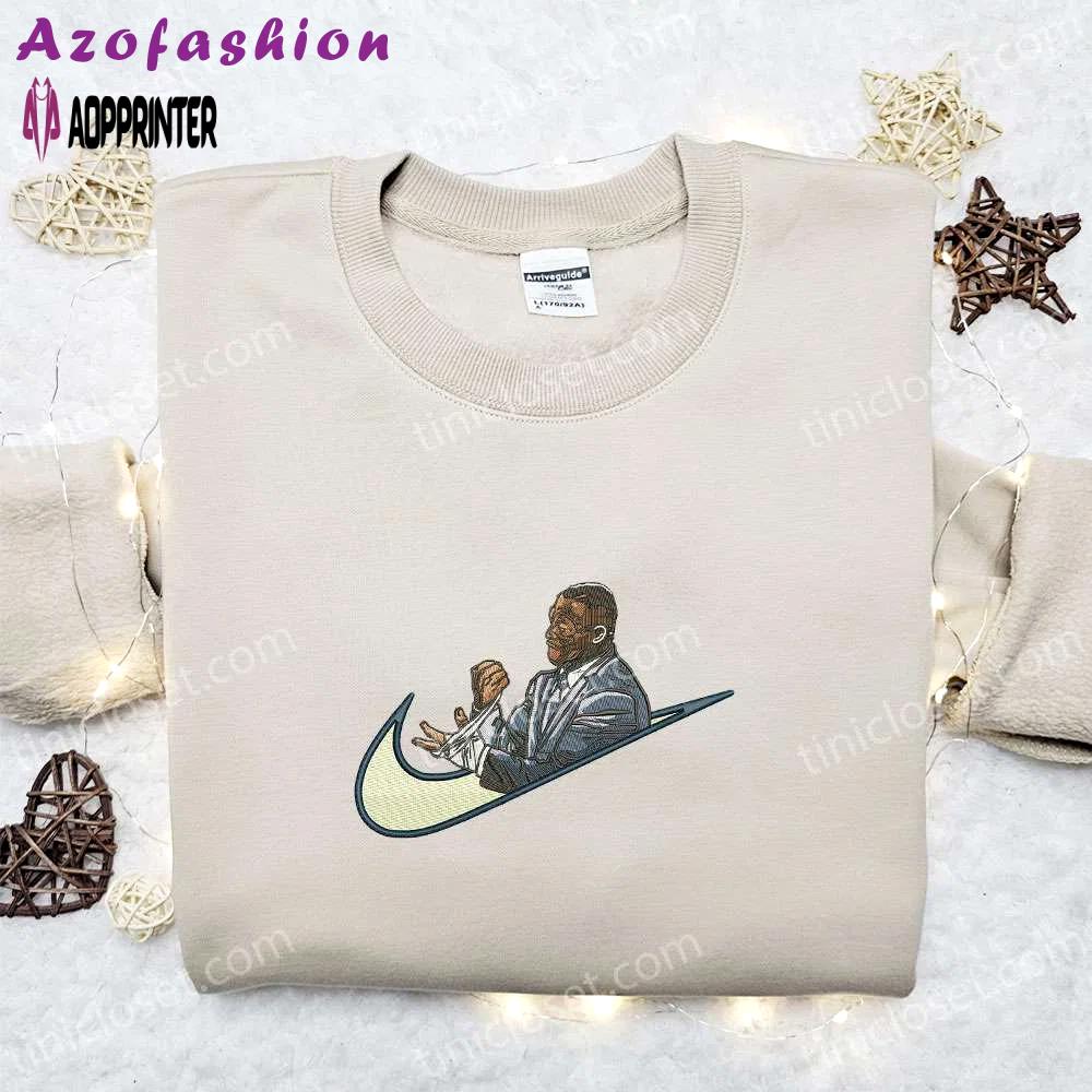 Mike tyson x nike embroidered shirt hoodie and t-shirt – celebrity sports apparel Embroidered Shirt