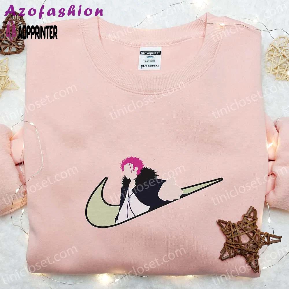 Mikoto suoh x swoosh anime embroidered sweatshirt: nike inspired hoodie perfect birthday gift for family Embroidered Shirt