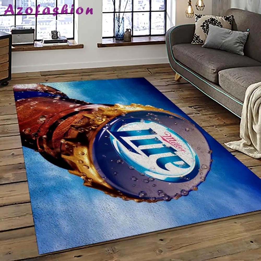 Miller lite american style beer retangle carpet area rug home decor gift best present for friends ml30 Rectangle Rug