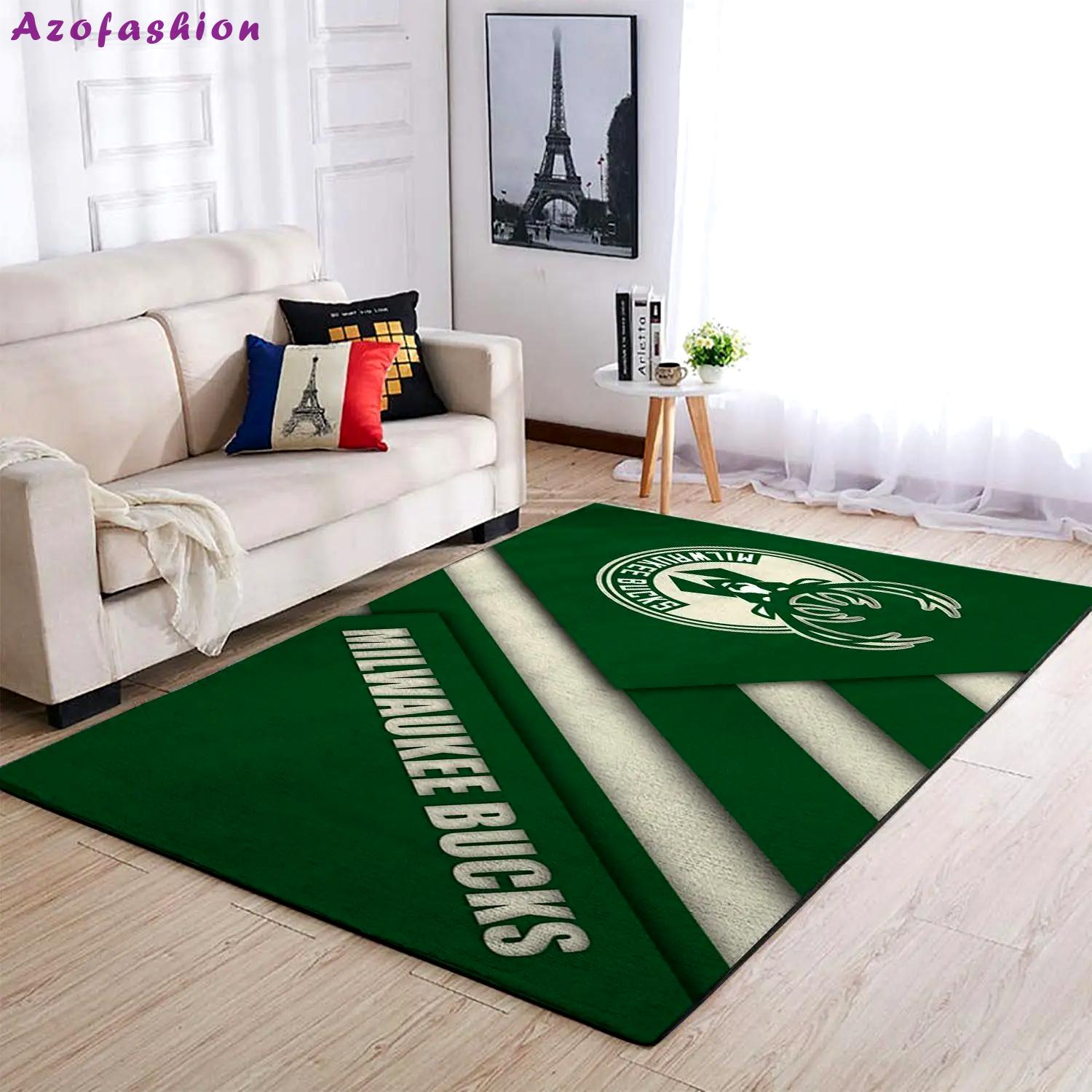 Milwaukee bucks area rug nba carpet living room rugs rug regtangle carpet v4606 Rectangle Rug
