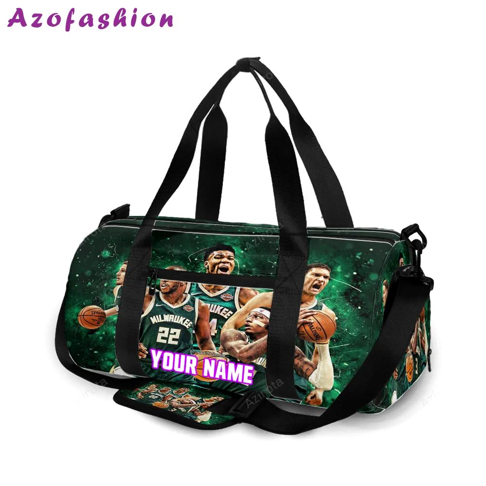 Milwaukee bucks players v15 personalized name travel bag gym bag 1774 Travel Bag