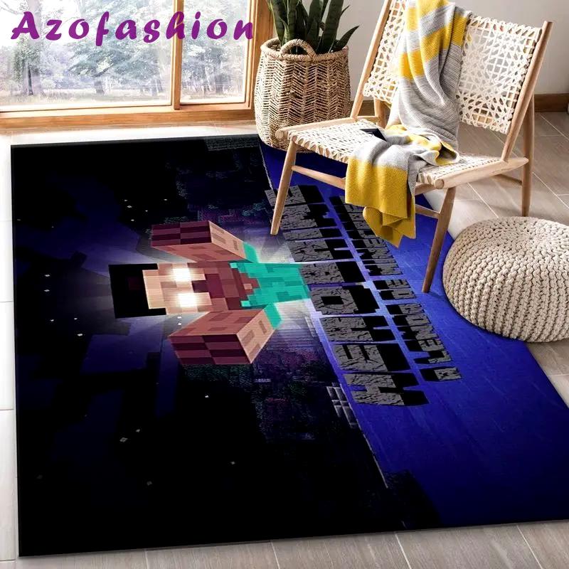 Minecraft 28 area rug living room and bed room rug rug regtangle carpet floor decor home decor Rectangle Rug
