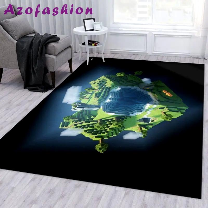 Minecraft 33 area rug living room and bed room rug rug regtangle carpet floor decor home decor Rectangle Rug