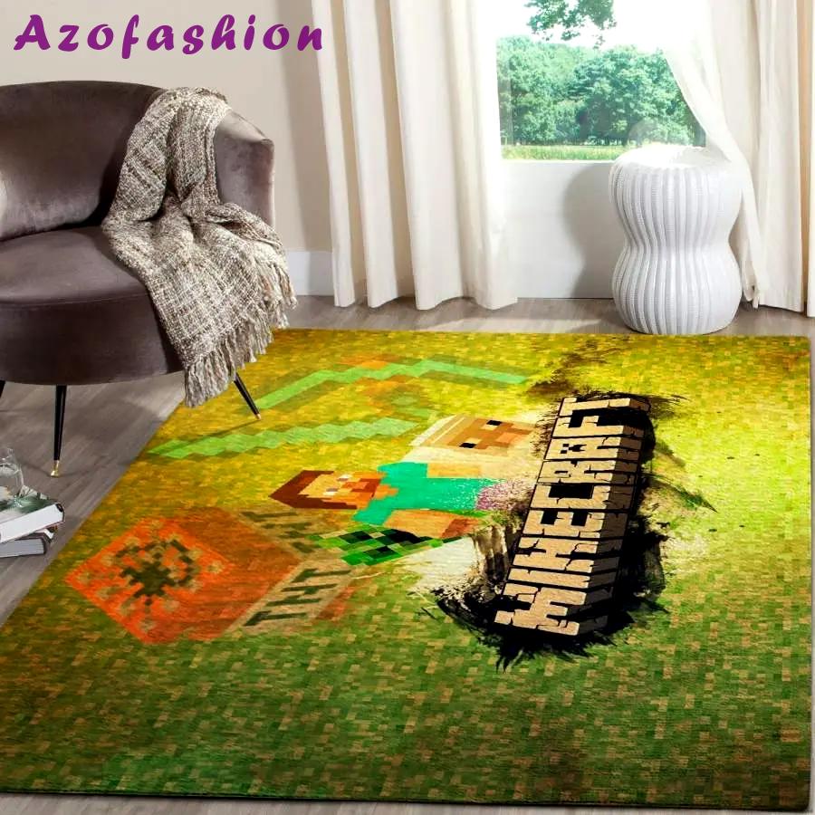 Minecraft area rug living room rug home decor video game gfd 1912064 Rectangle Rug