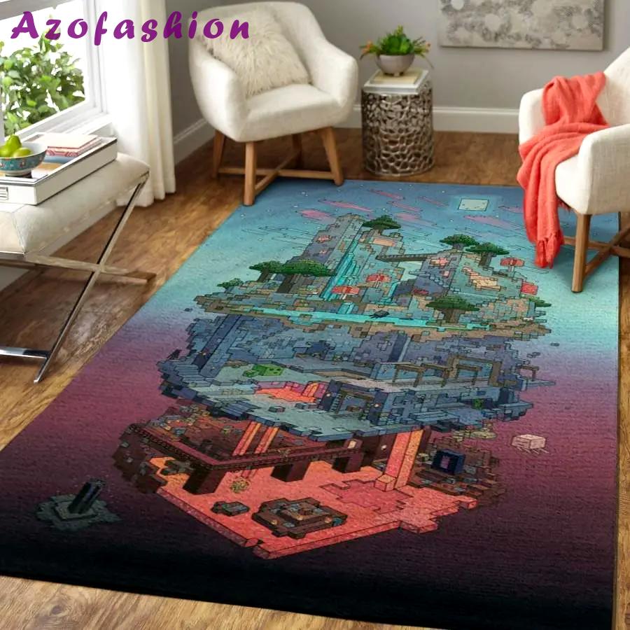 Minecraft area rug living room rug home decor video game gfd m25101 Rectangle Rug